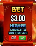 Floating Dragon Wild Horses slot ante bet option and higher chance feature