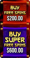 Floating Dragon Wild Horses slot buy free spins and super free spins feature